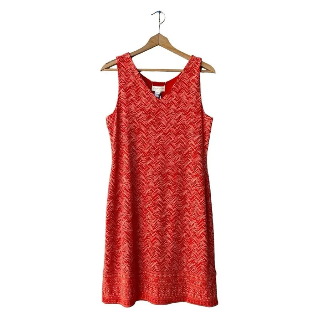 MAGNOLIA GRACE Dress Women’s M Perissa Reversible Knit Sleeveless Corral NEW